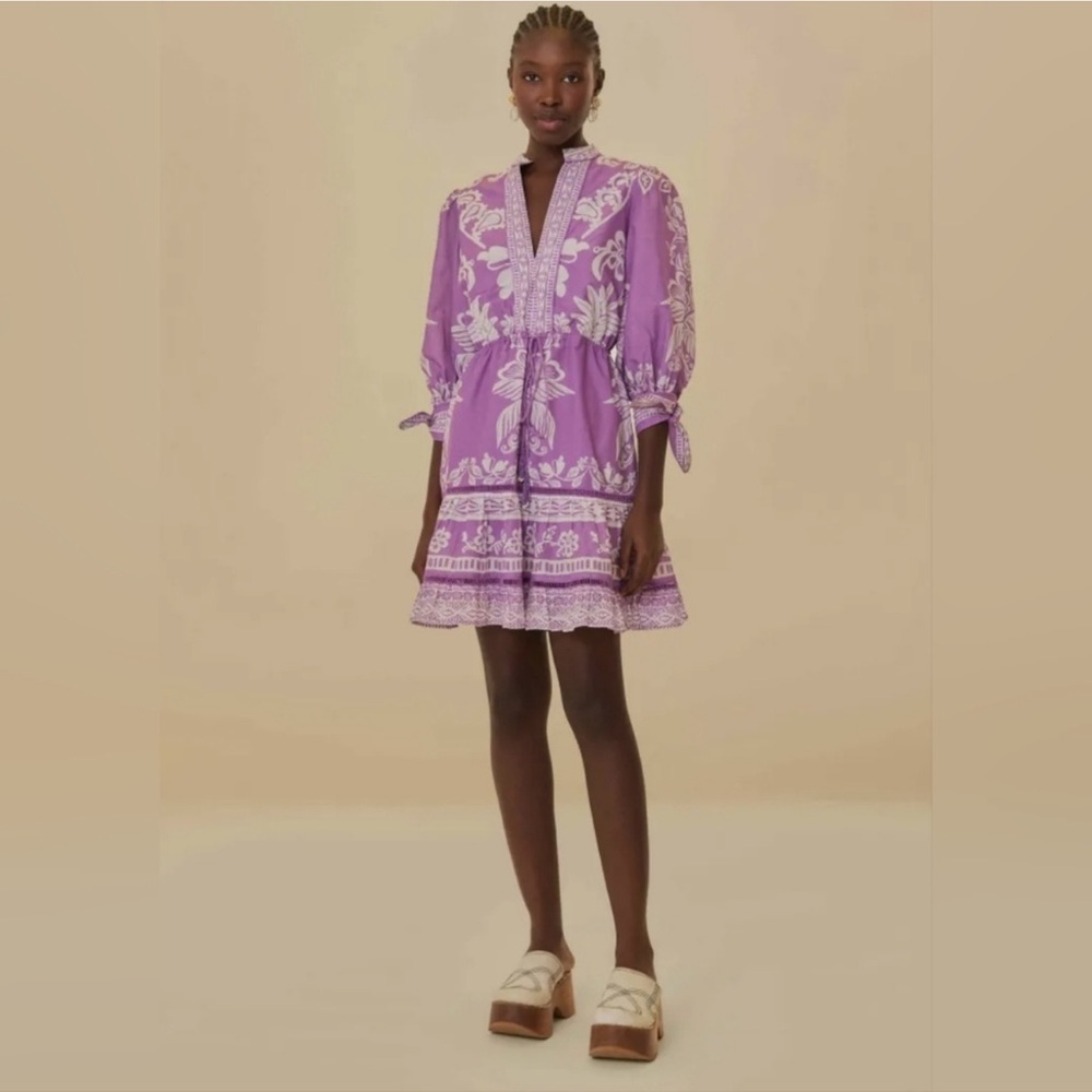 Farm Rio lavender dress NWT XS